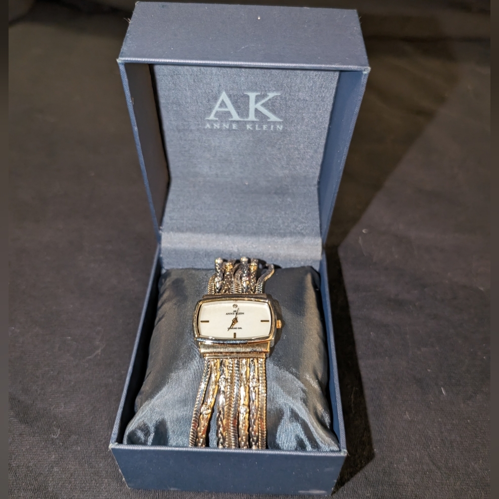 Anne Klein 10/9271 Mother of Pearl and Diamond Accent Dial Bracelet Watch